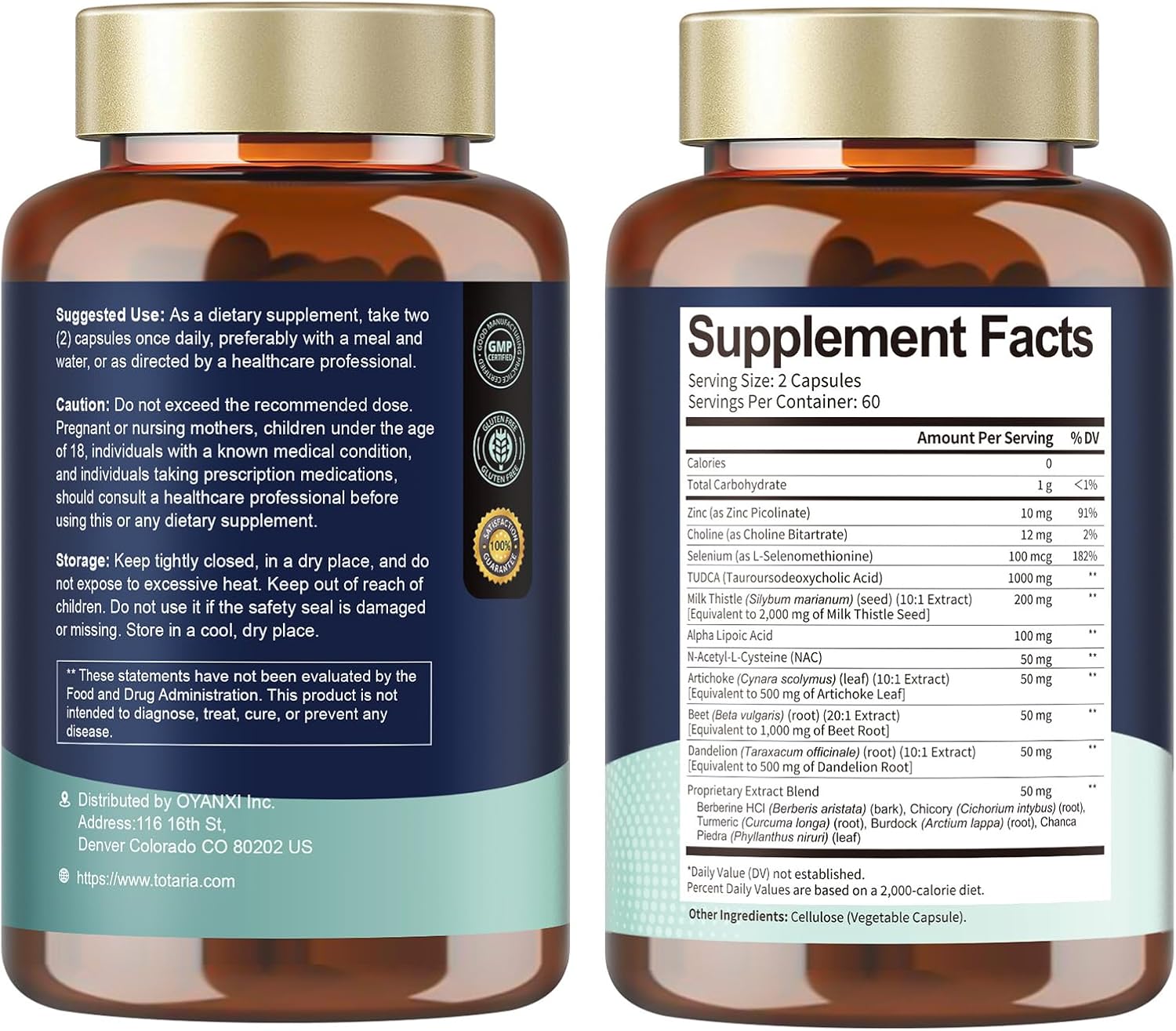 Tudca 1000mg Cardo Mariano Suplementos Silimarina