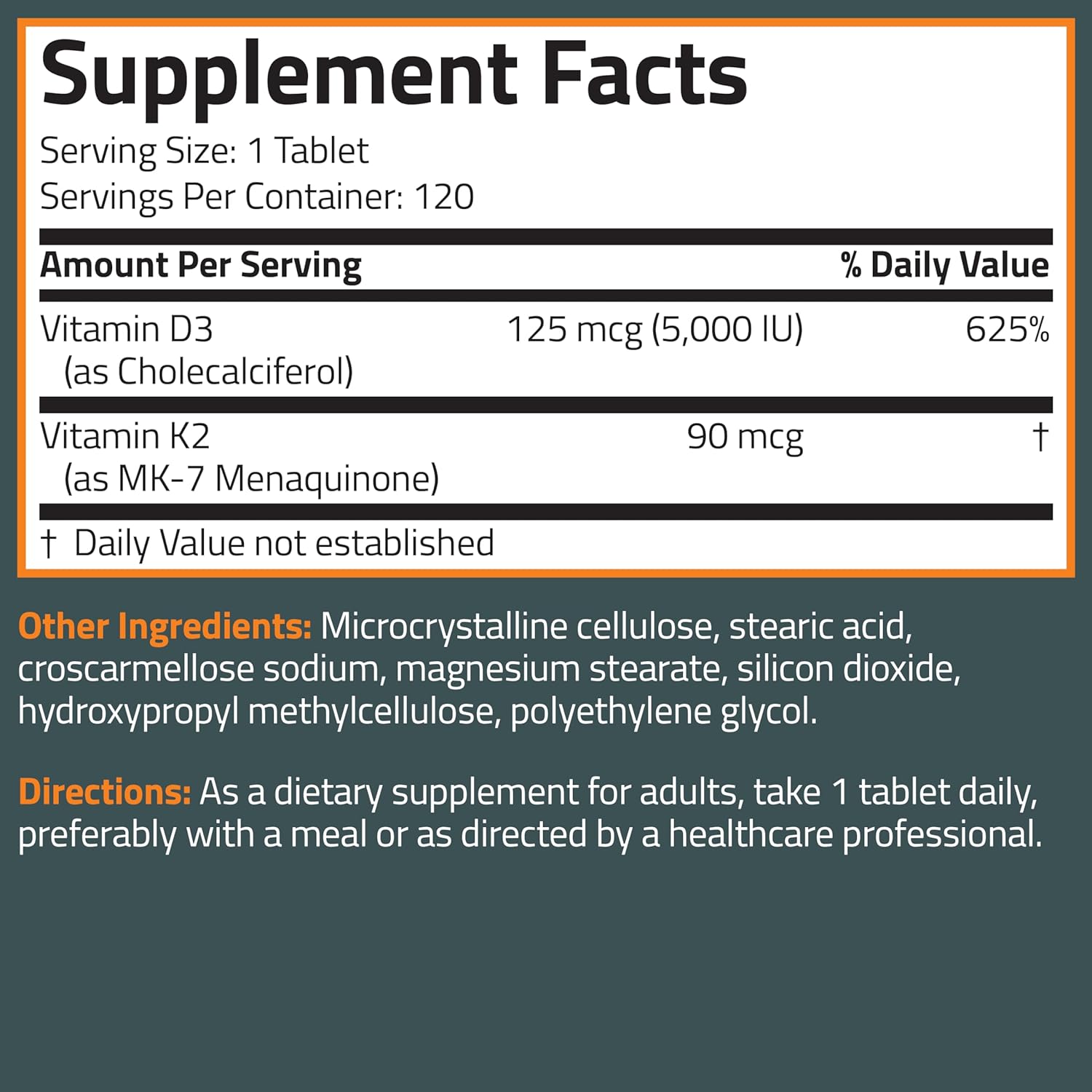 Bronson Vitamina K2 + D3 (MK7)