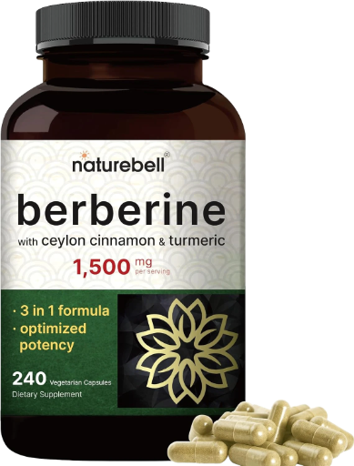 Berberina 1500mg, Canela, Cúrcuma