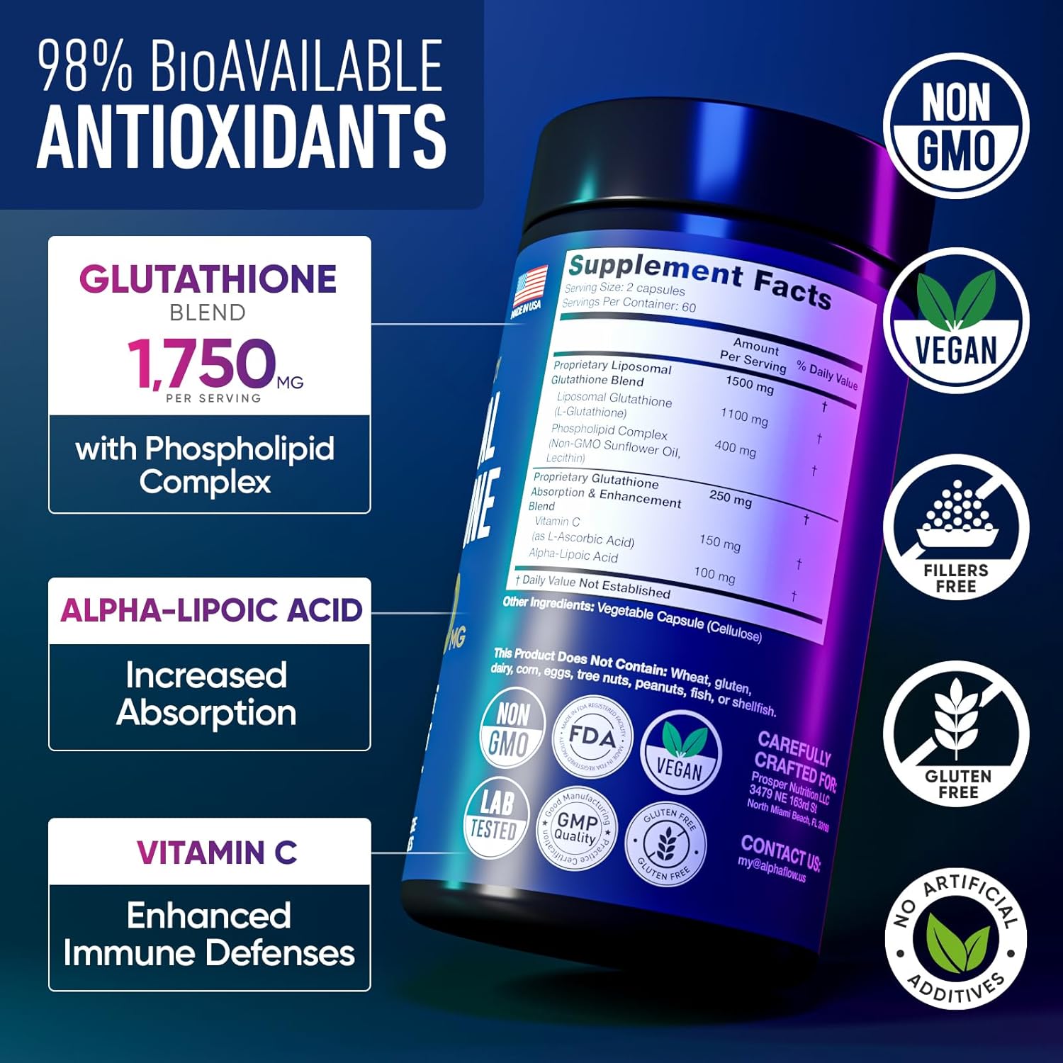 Glutatión liposomal 1750mg