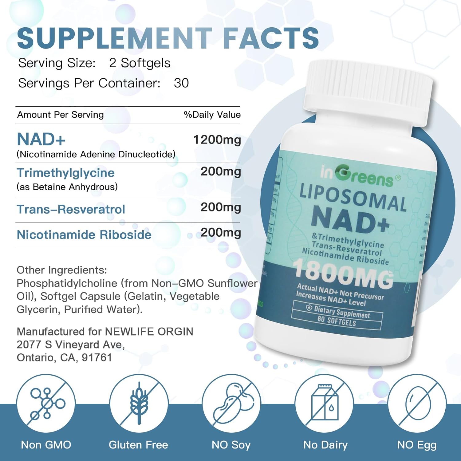 Liposomal NAD+ Trans Resveratrol