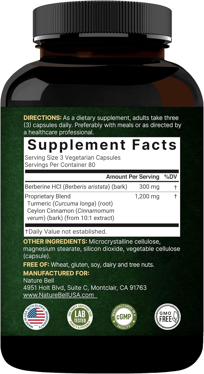 Berberina + Canela + Cúrcuma 1500mg 