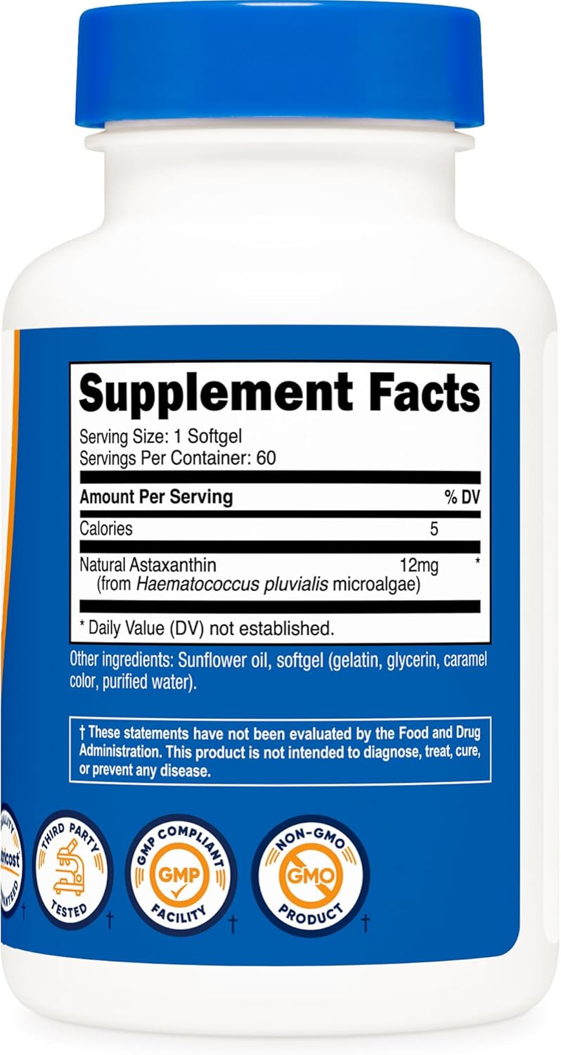 Astaxantina 12mg 60 cápsulas