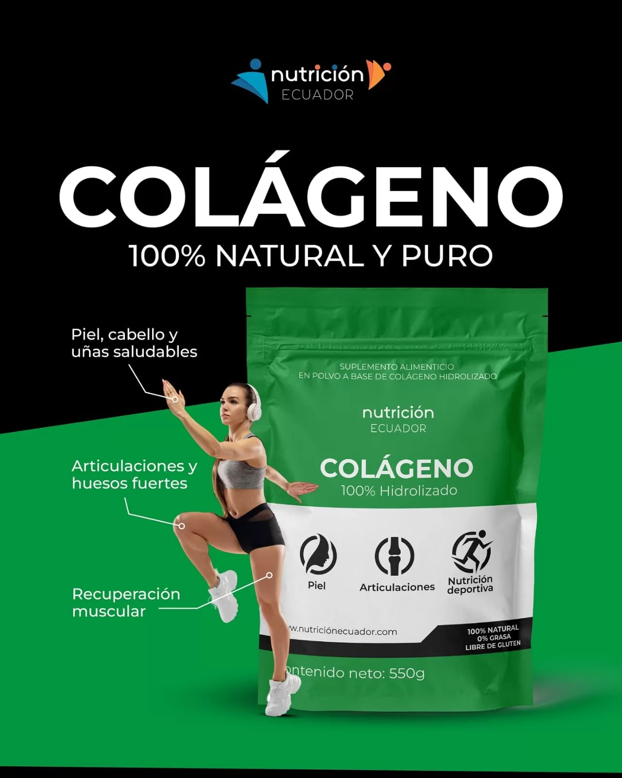 Colágeno 100% Hidrolizado 330g