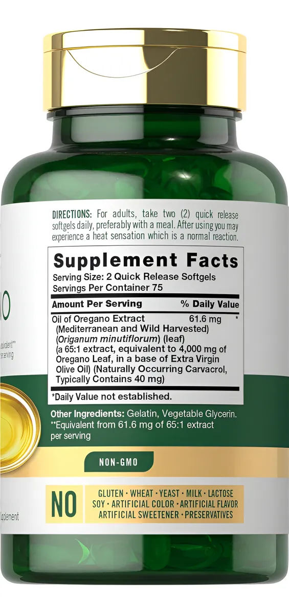 Aceite de Orégano 4000MG Softgels