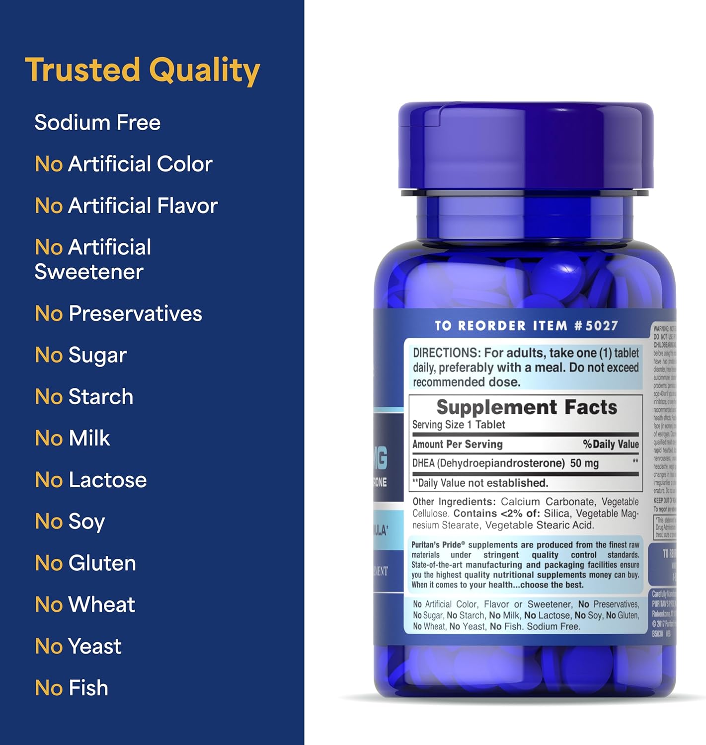 DHEA 50mg Puritan's Pride 100 tabletas