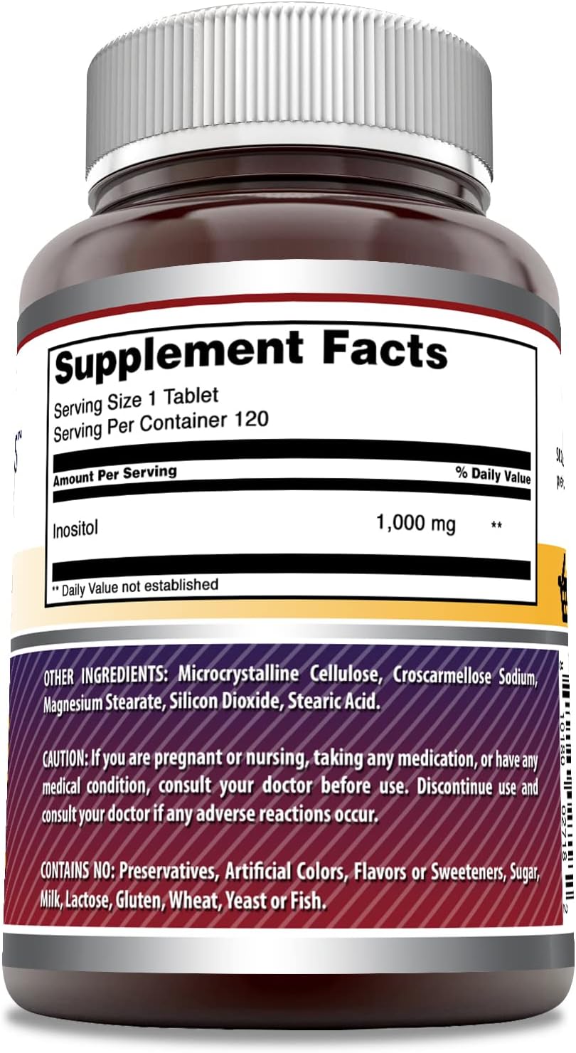 Inositol 1000mg 120 tabletas