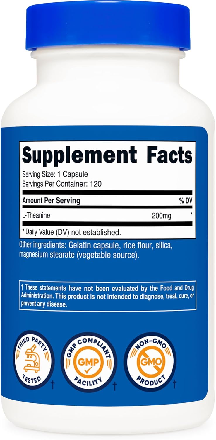 L-teanina 200mg Nutricost