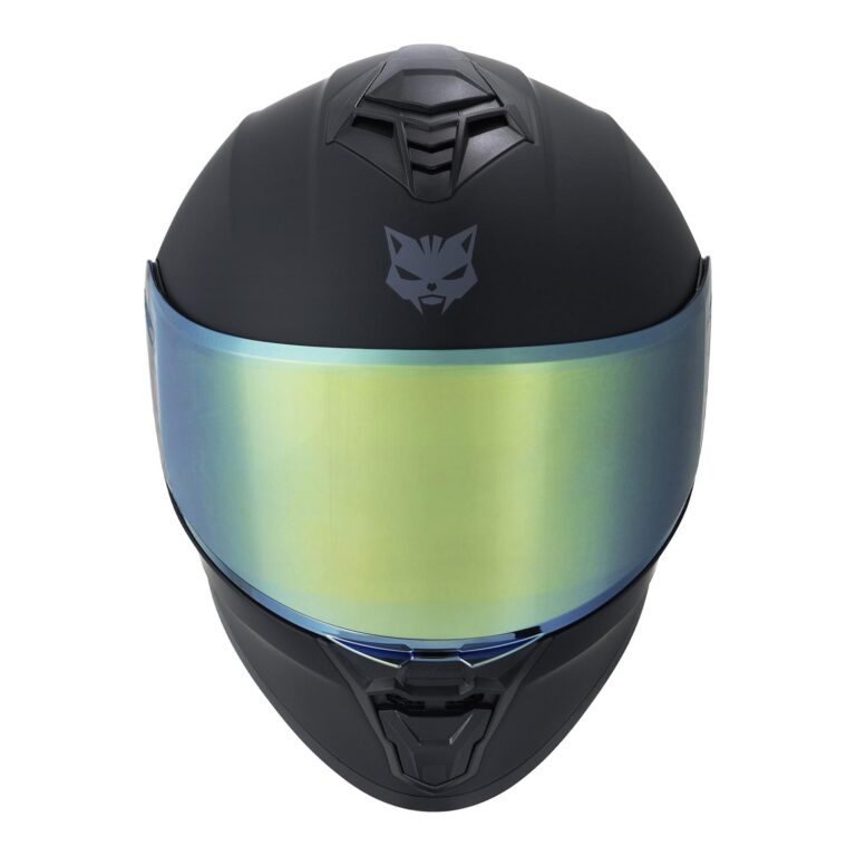 Casco Ghira Gh-Nova Negro Mate Cerrado Mica Dorada