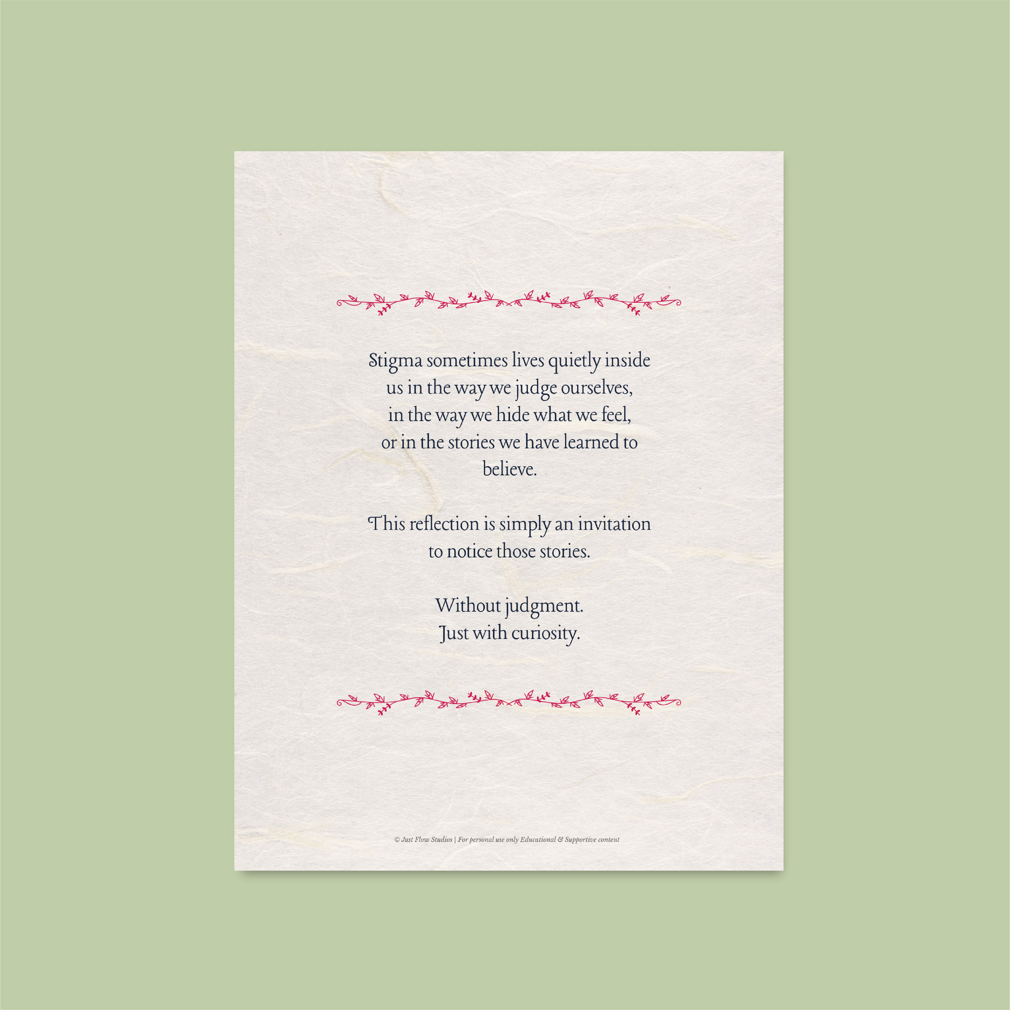 Self-Stigma Reflection