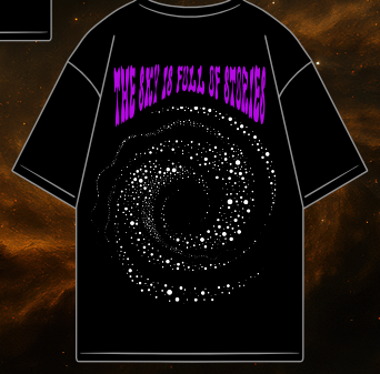 Drip Minged Black T-Shirt