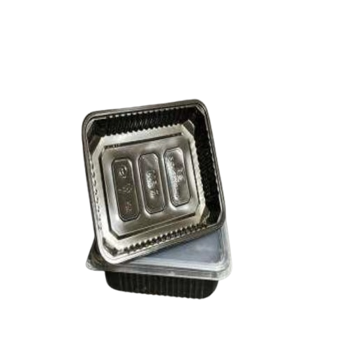 Caserola neagra din PP pentru microunde - 500 cc