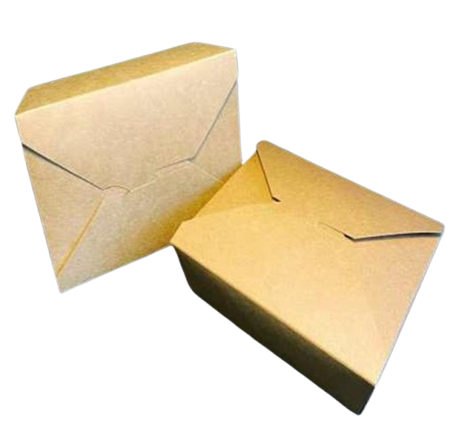 Cutie Meniu Kraft cu 4 Clapete - 175 × 140 x 63 mm