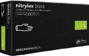 Manusi nitril nepudrate negre - set 100 buc