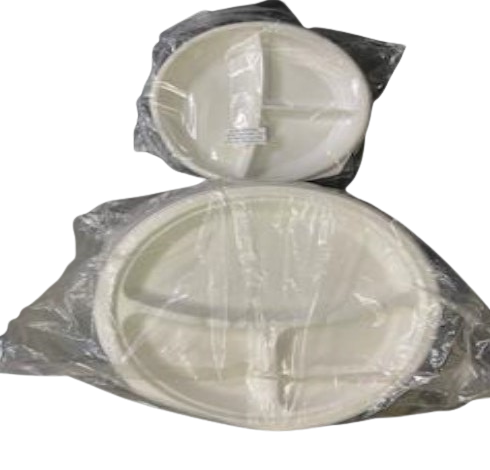 Farfurii carton - 3 compartimente