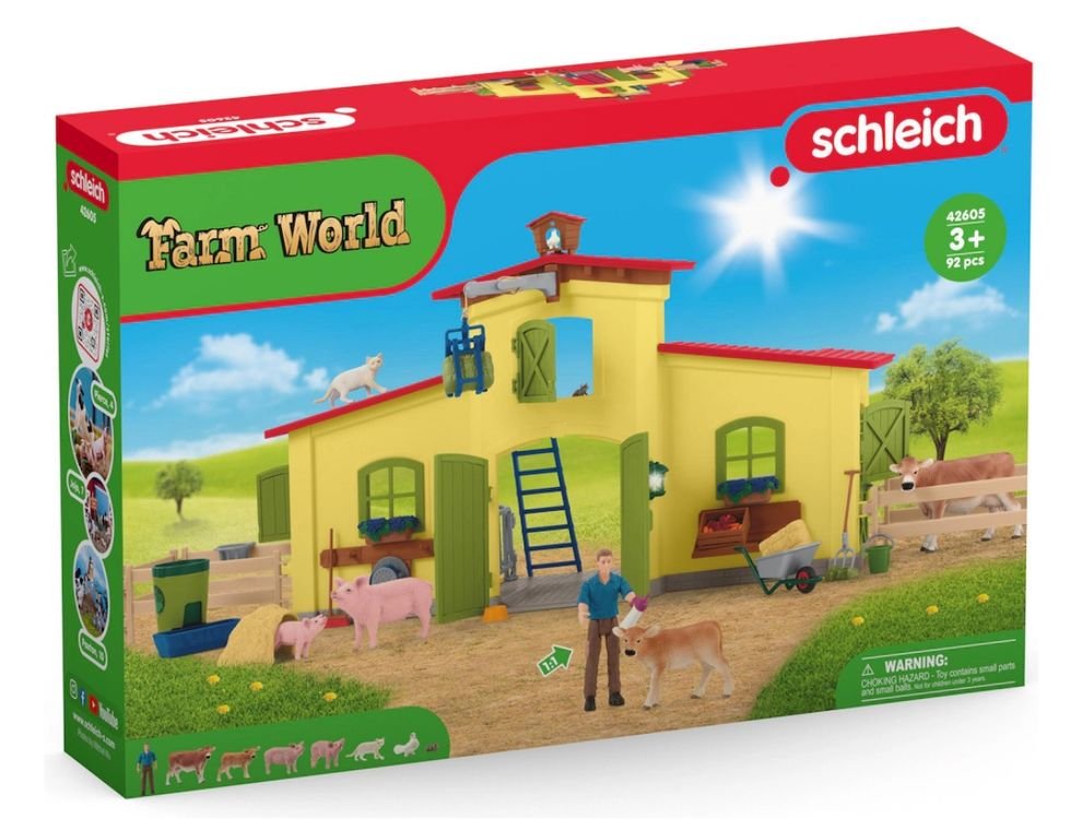 Schleich Farm World - 42605 Grosser Stall mit Tieren