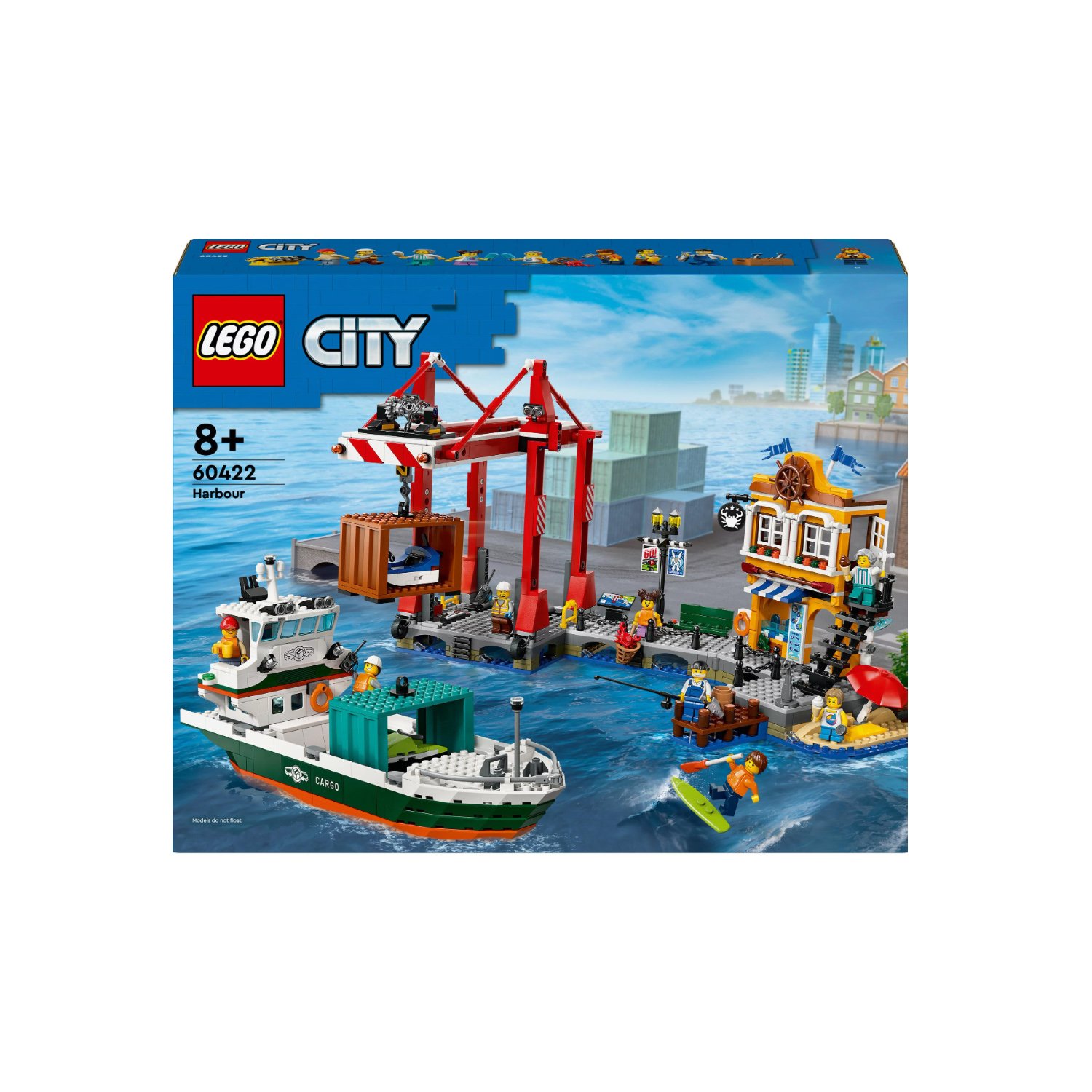 LEGO City 60422 Hafen mit Frachtschiff