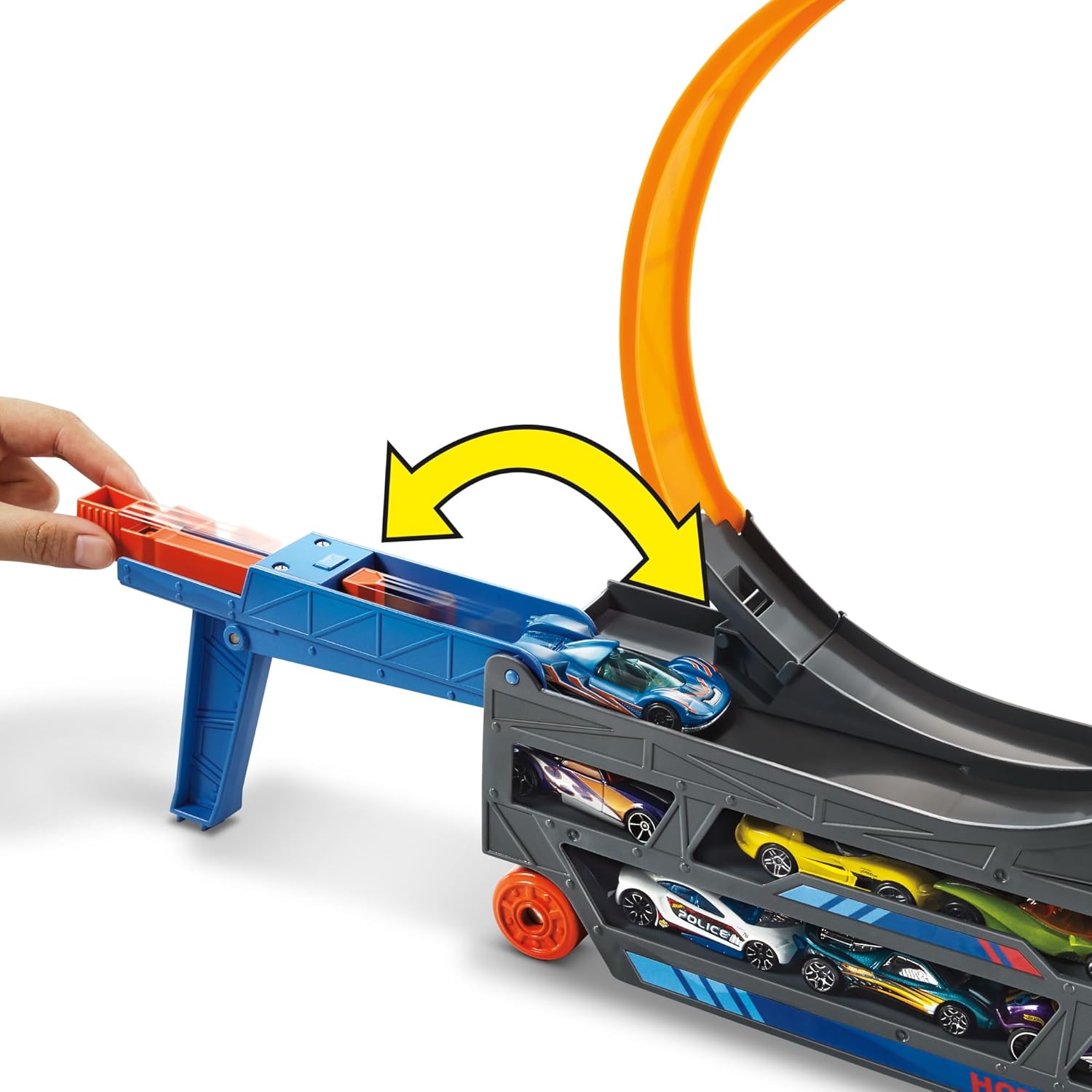 Hot Wheels Stunt N Go Transporter und Trackset