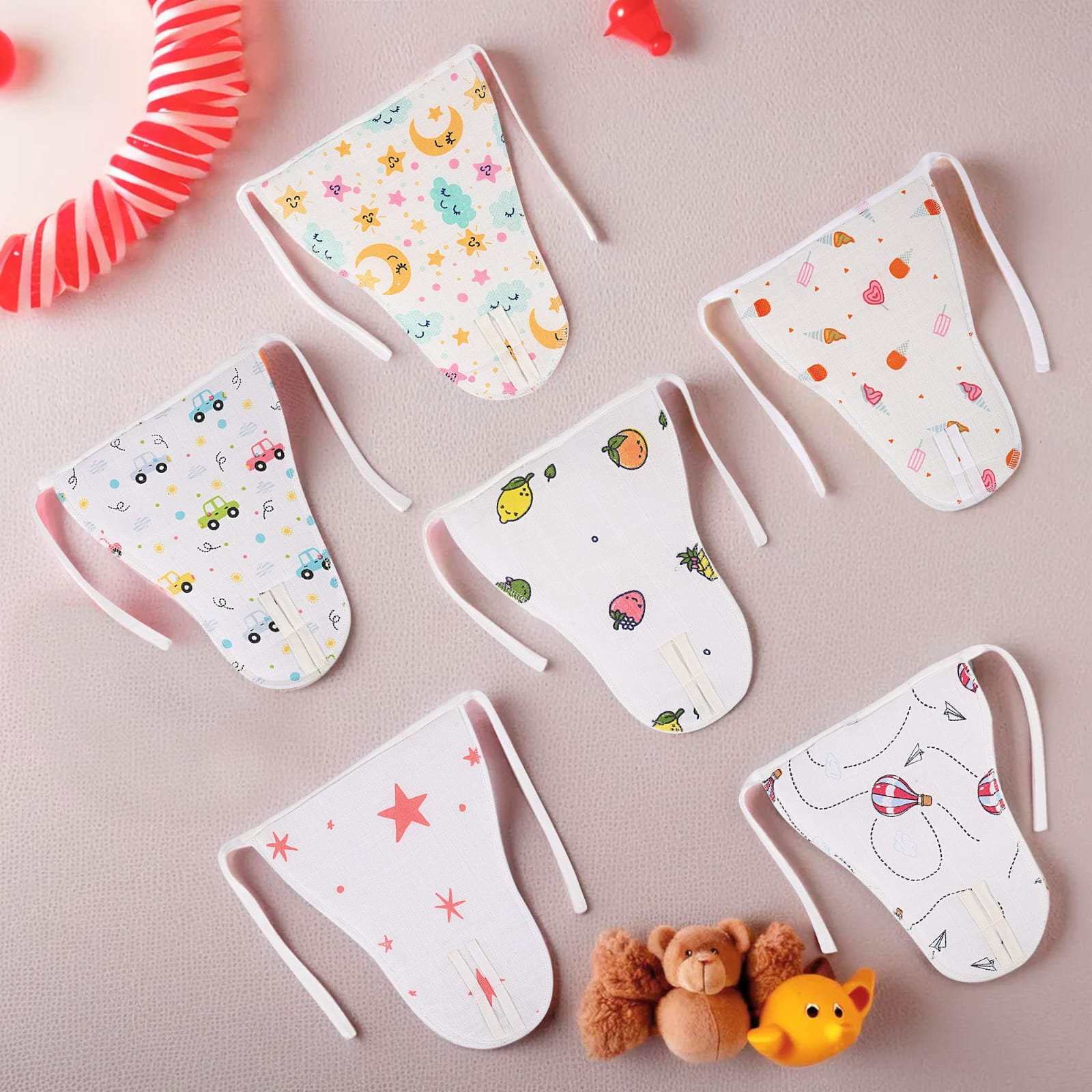 BABY FRIENDLY Premium Nappy Muslin Pack Of 6