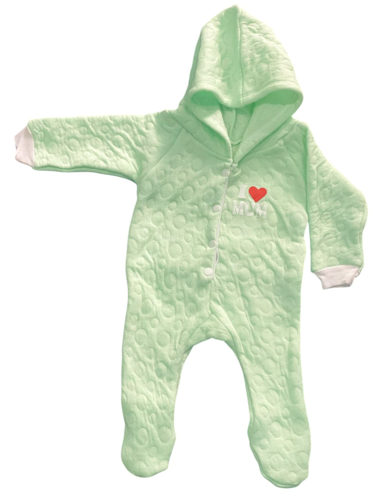 BABY FRIENDLY Premium Jakkad Full Romper (Light Green)