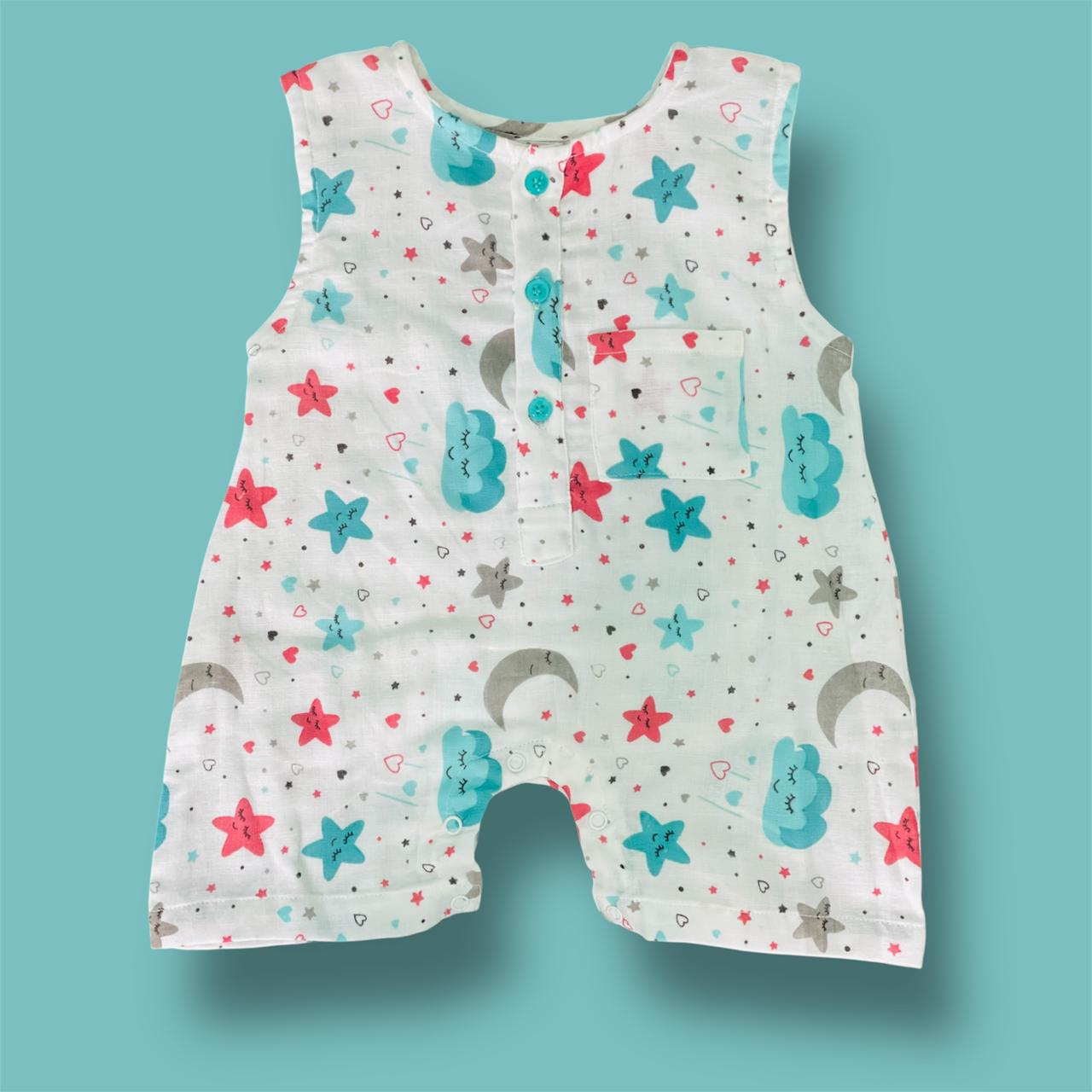 BABY FRIENDLY Premium Muslin Jumpsuit Print