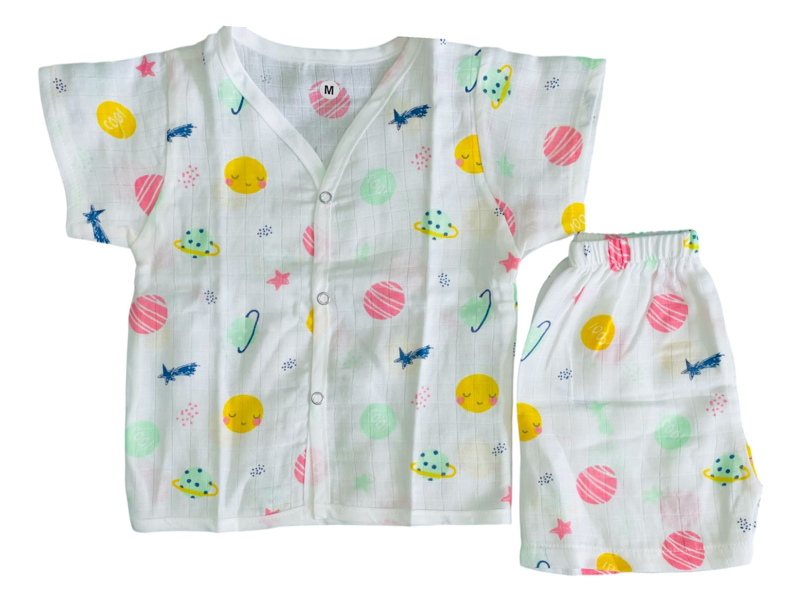 BABY FRIENDLY Premium Jhabala with shorts Half sleeve muslin