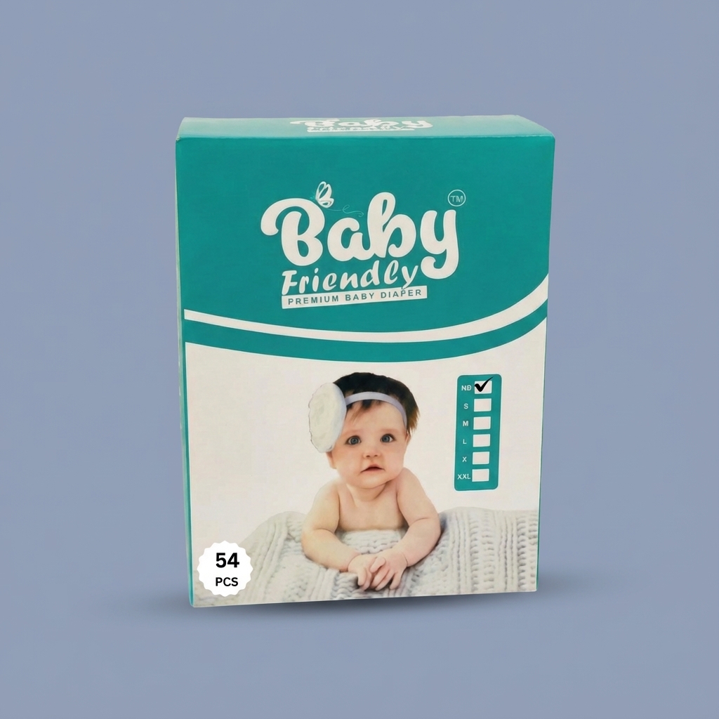 BABY FRIENDLY Premium Baby Disposable Diapers (Large,54pcs)
