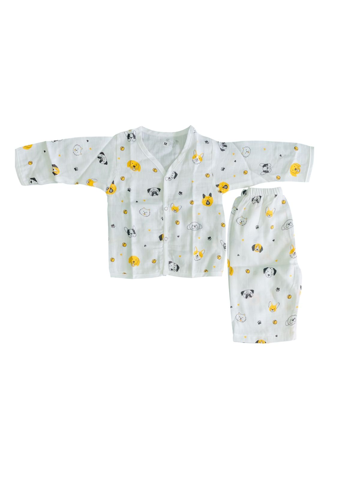 BABY FRIENDLY Premium Jhabala with pant Full sleeve muslin