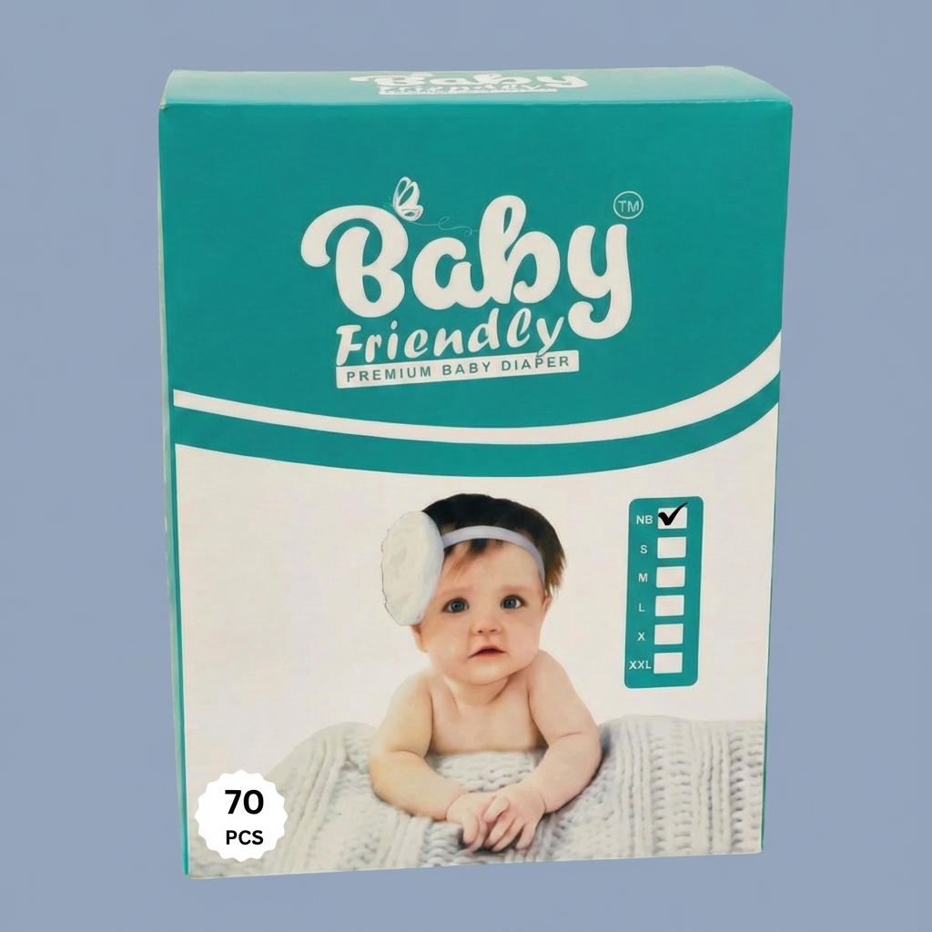 BABY FRIENDLY Premium Baby Disposable Diapers (Small,70pcs)