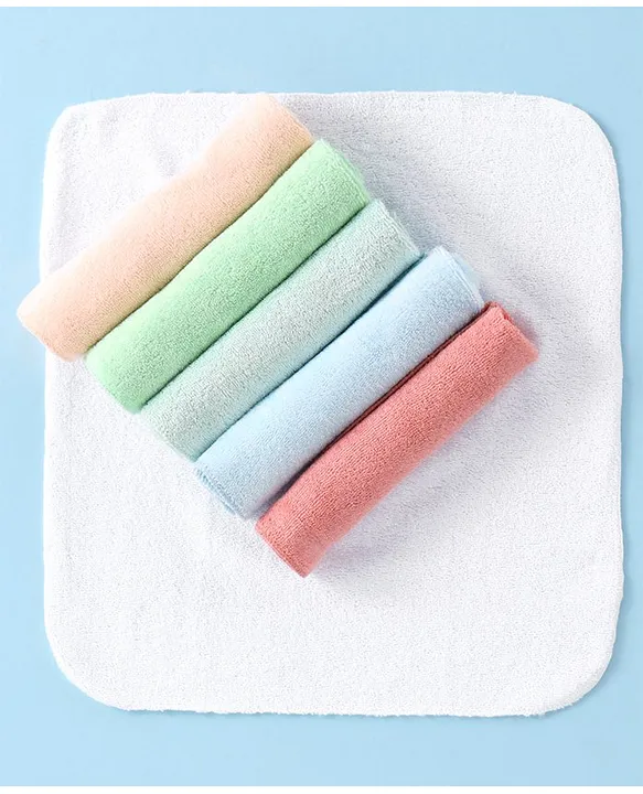 BABY FRIENDLY Premium Face Towel Plain Pack Of 5