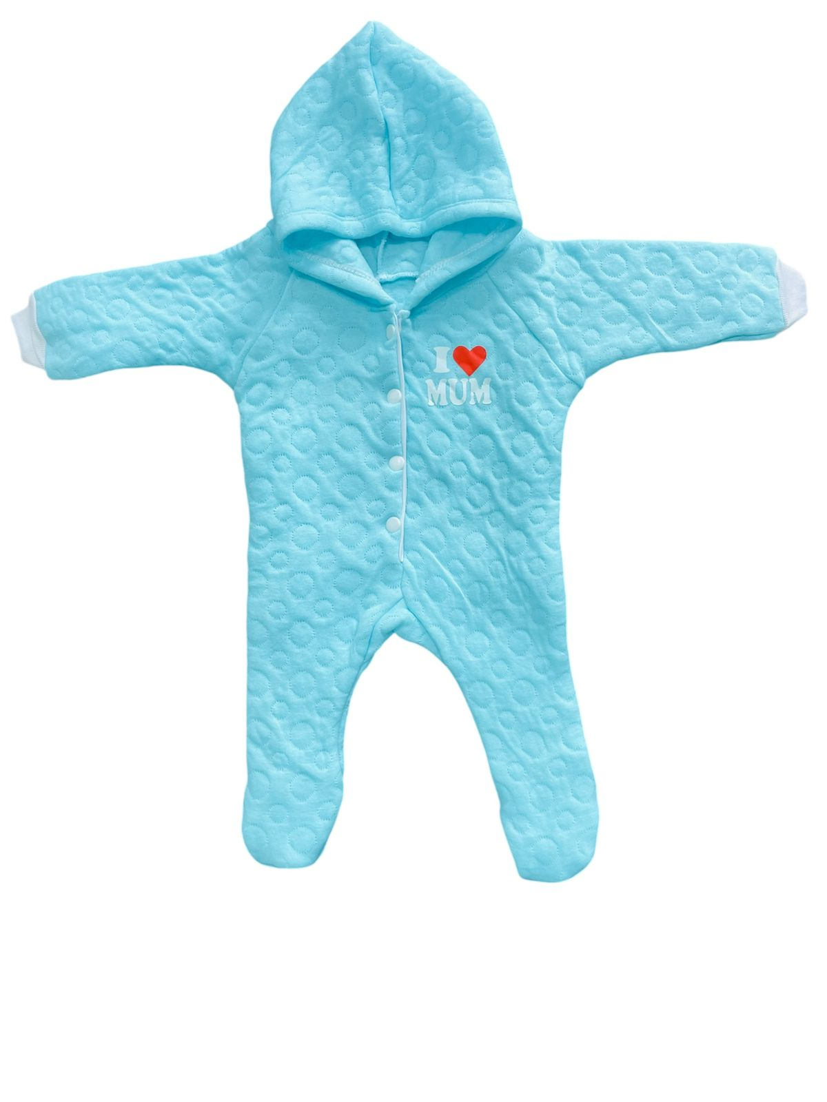 BABY FRIENDLY Premium Jakkad Full Romper (Light Blue)