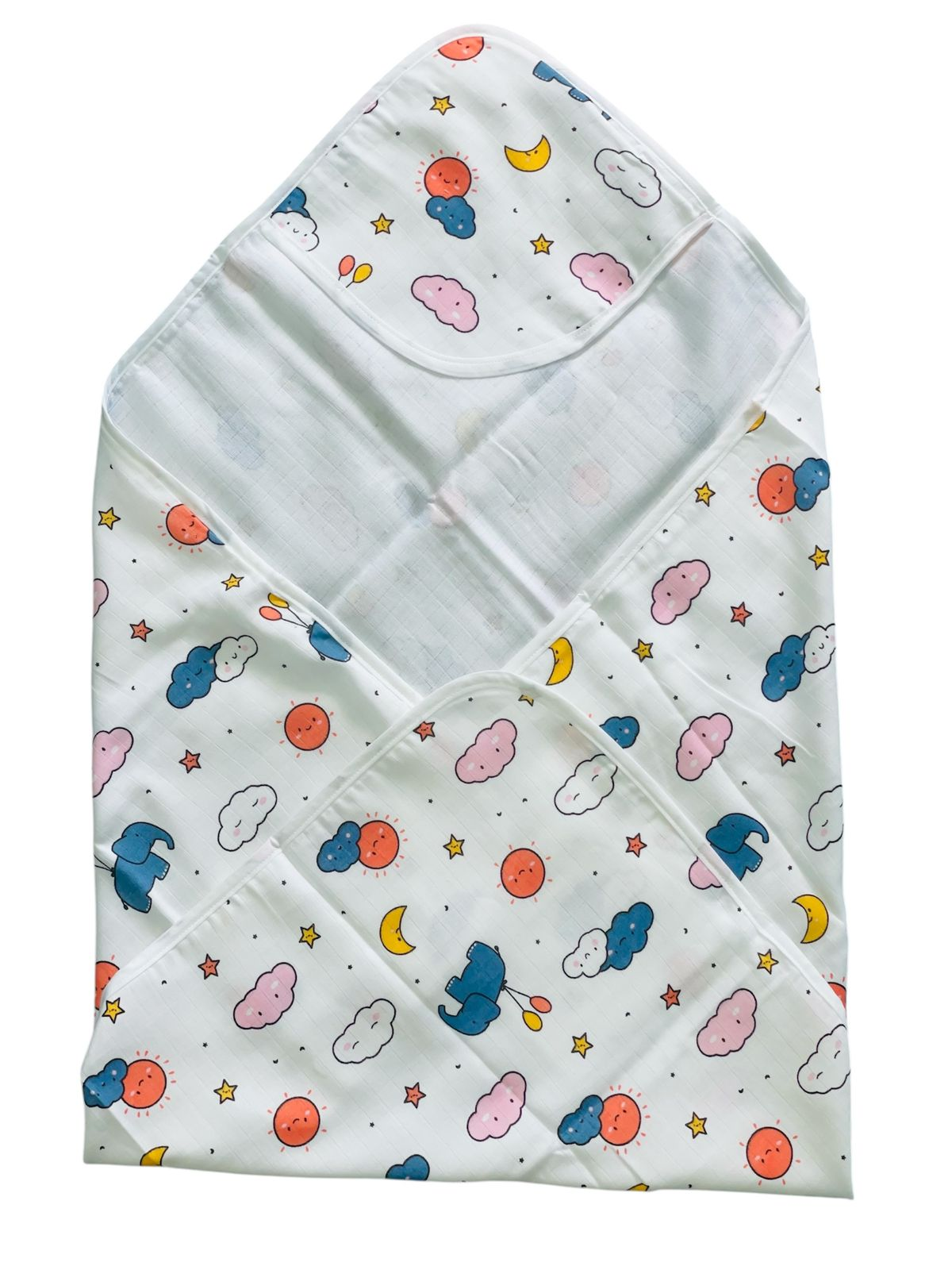 BABY FRIENDLY Premium Hooded Swaddle Muslin