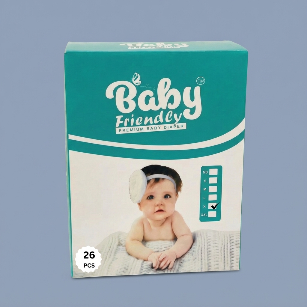 BABY FRIENDLY Premium Baby Disposable Diapers (XL,26pcs)