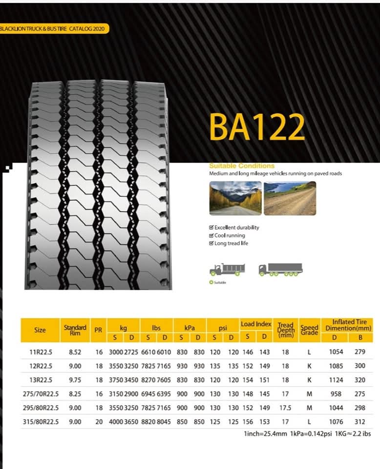 BA122 Truck Tire