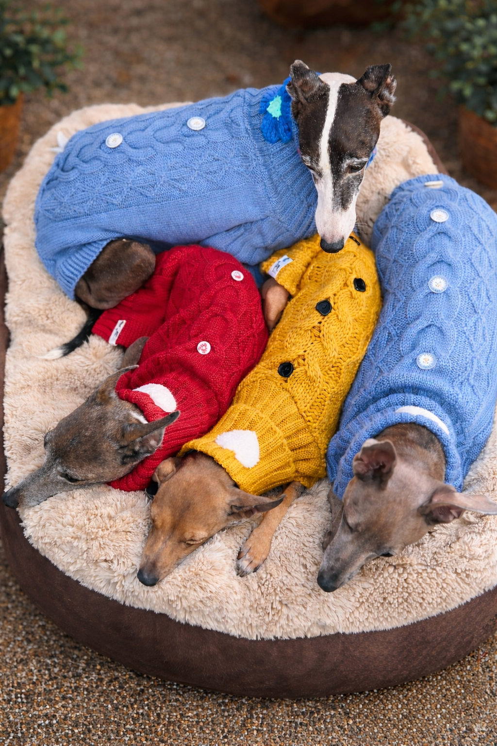 Strickpullover für ital. Windspiele / Whippet