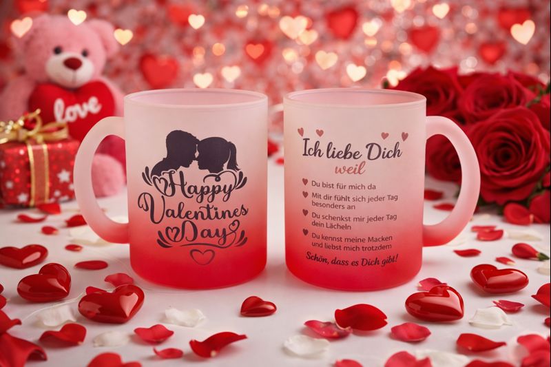 Romantische Glastasse