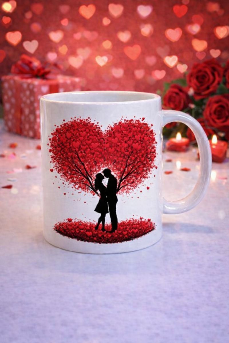 Partner-Tasse mit Liebesbotschaft