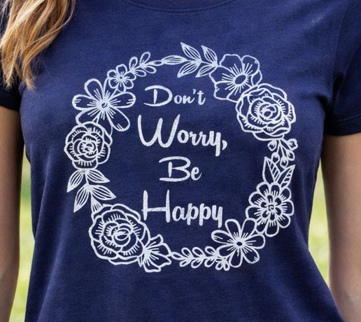 Dunkelblaues  Premium T-Shirt mit Aufdruck