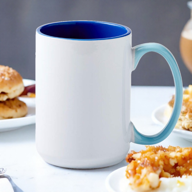 Geburtstagstasse in Blau mit Hundemotiv