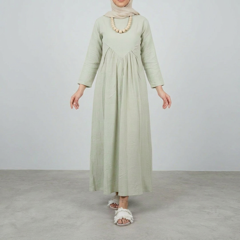 Mint Green Modest Maxi Dress
