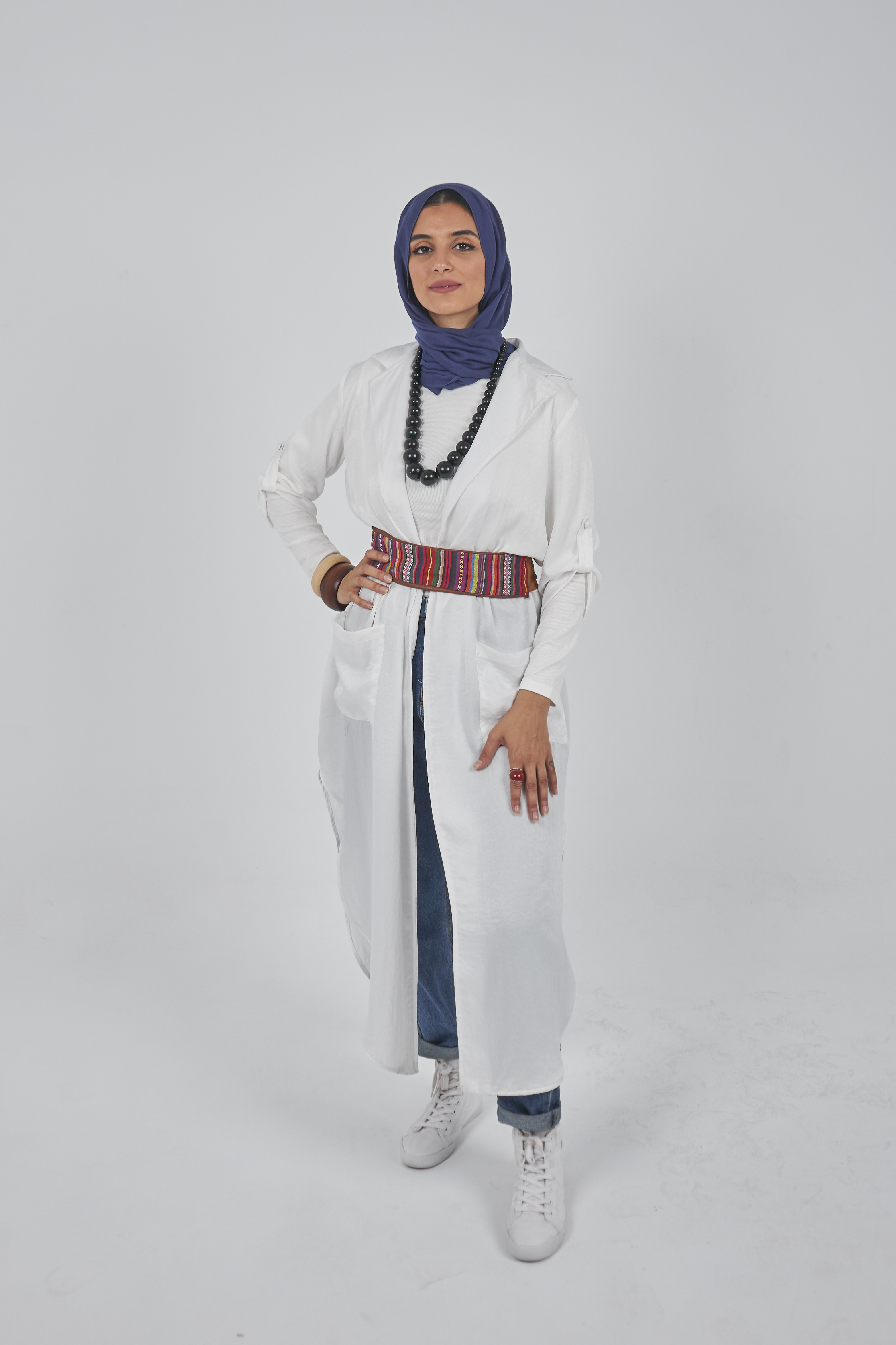 White Long Shirt Dress