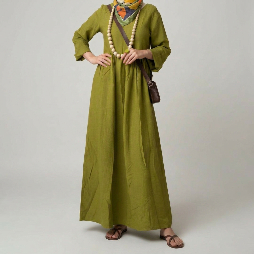 Olive Green Maxi Dress