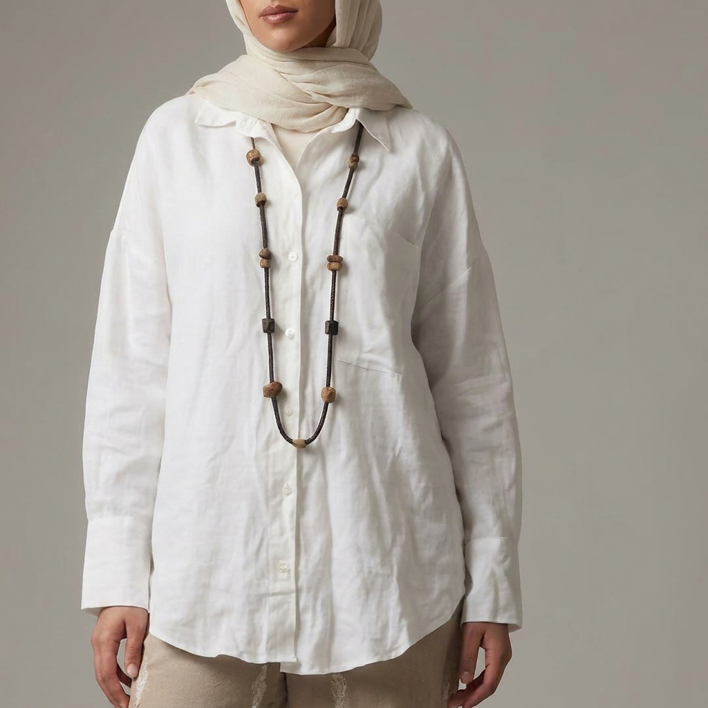 Women's White Linen Shirt