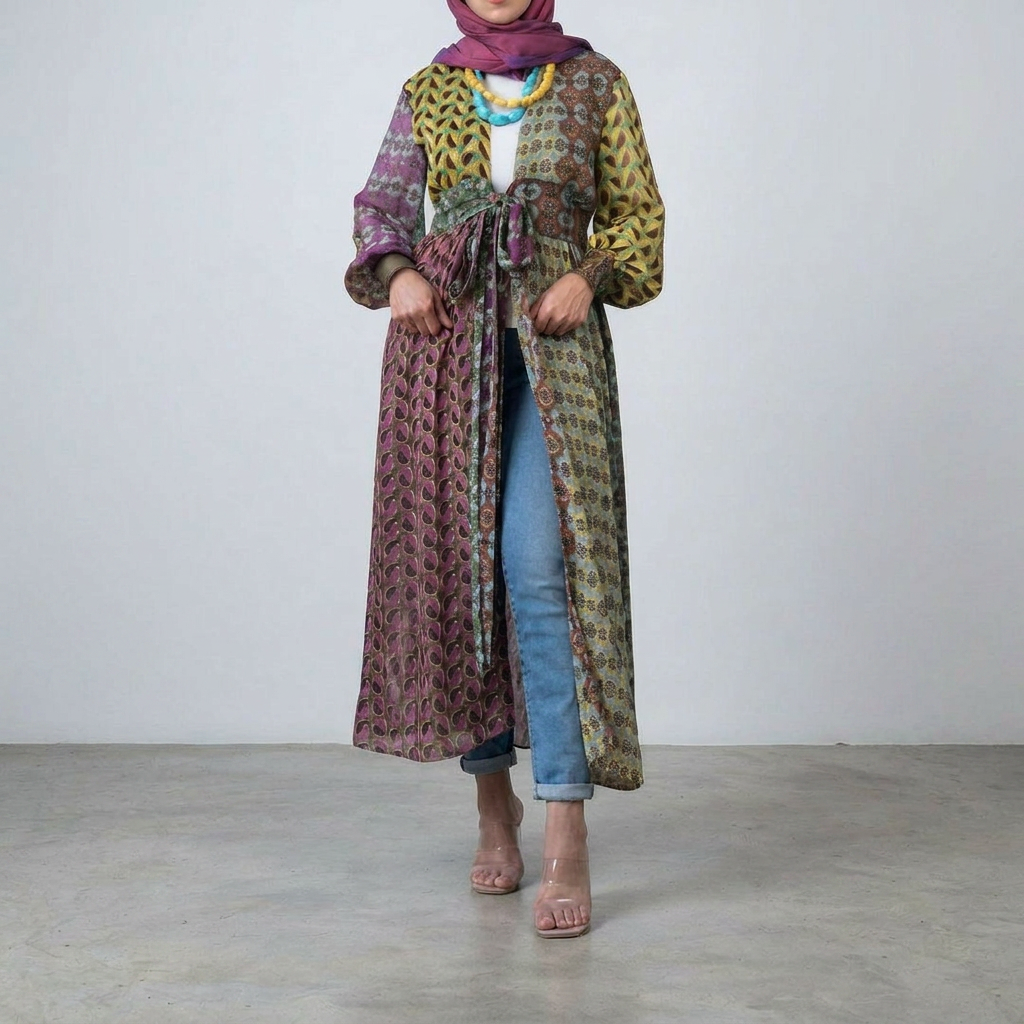 Boho Patchwork Duster Kimono