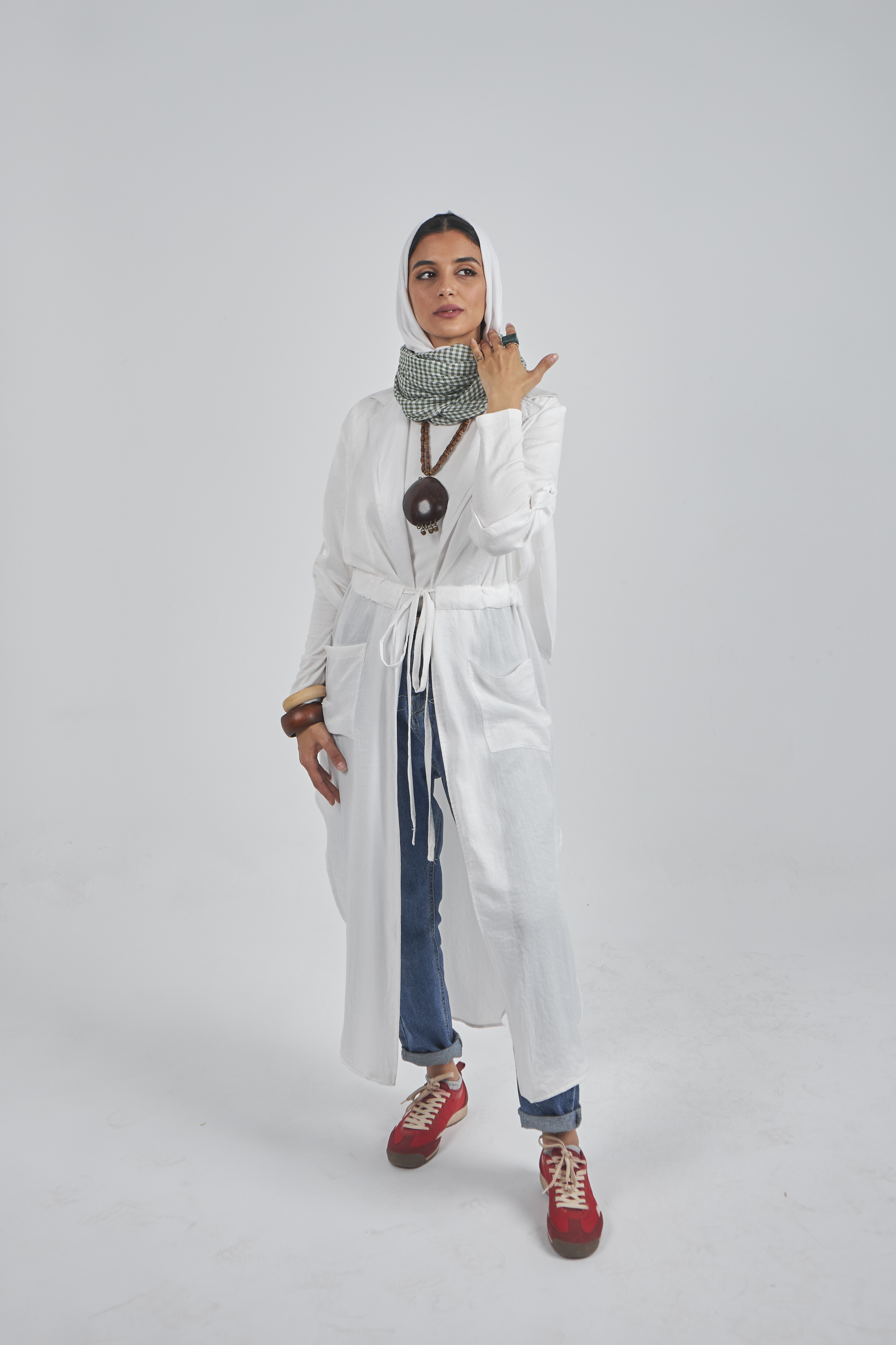 White Linen Kimono Cardigan