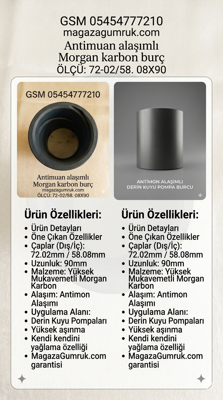 Antimon Alaşımlı Pompa Burcu