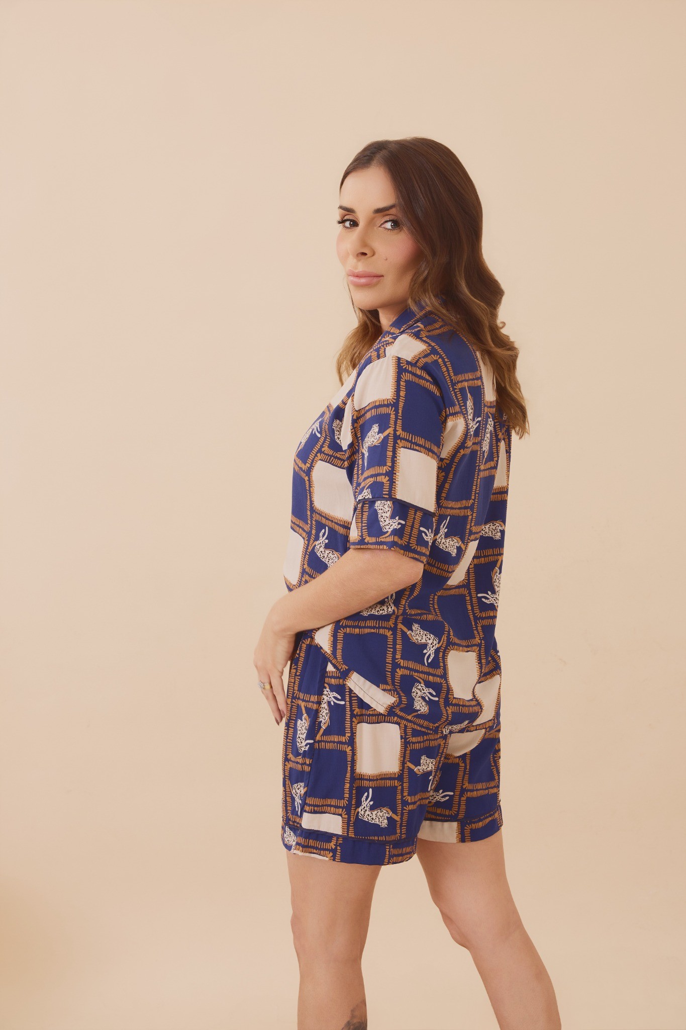 Pijama Animal Print Azul