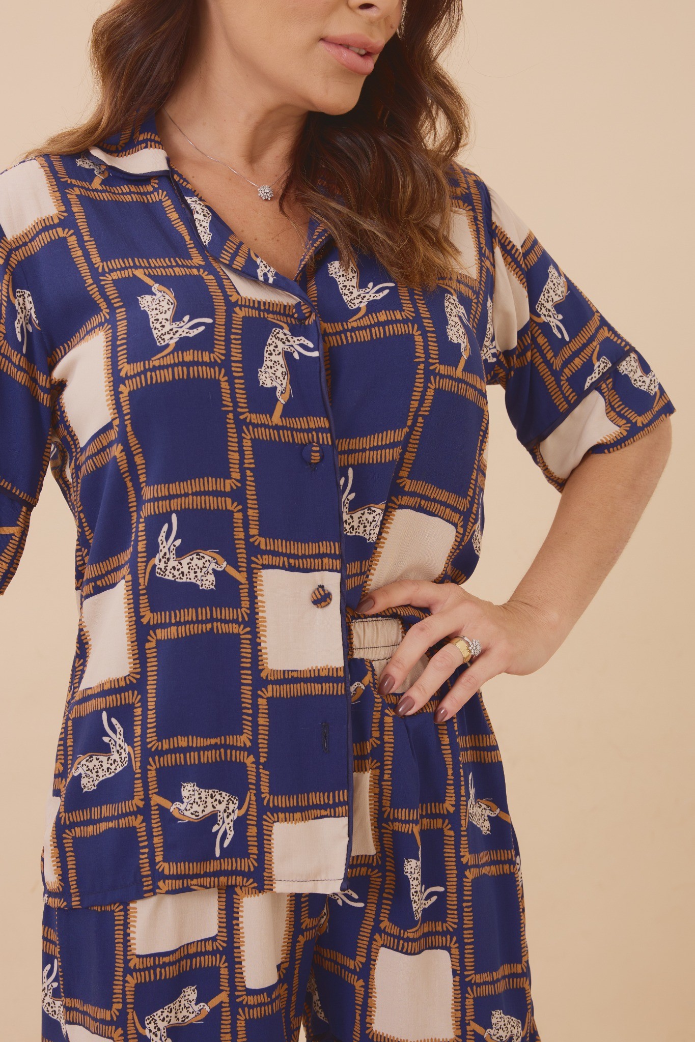 Pijama Animal Print Azul