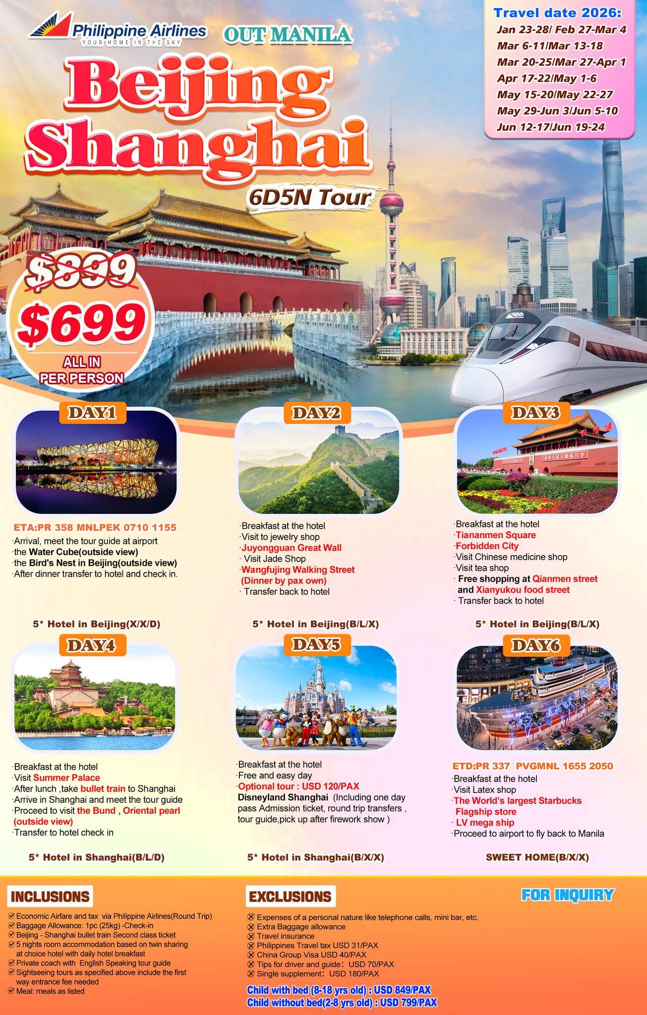 Beijing-Shanghai 6D5N Tour