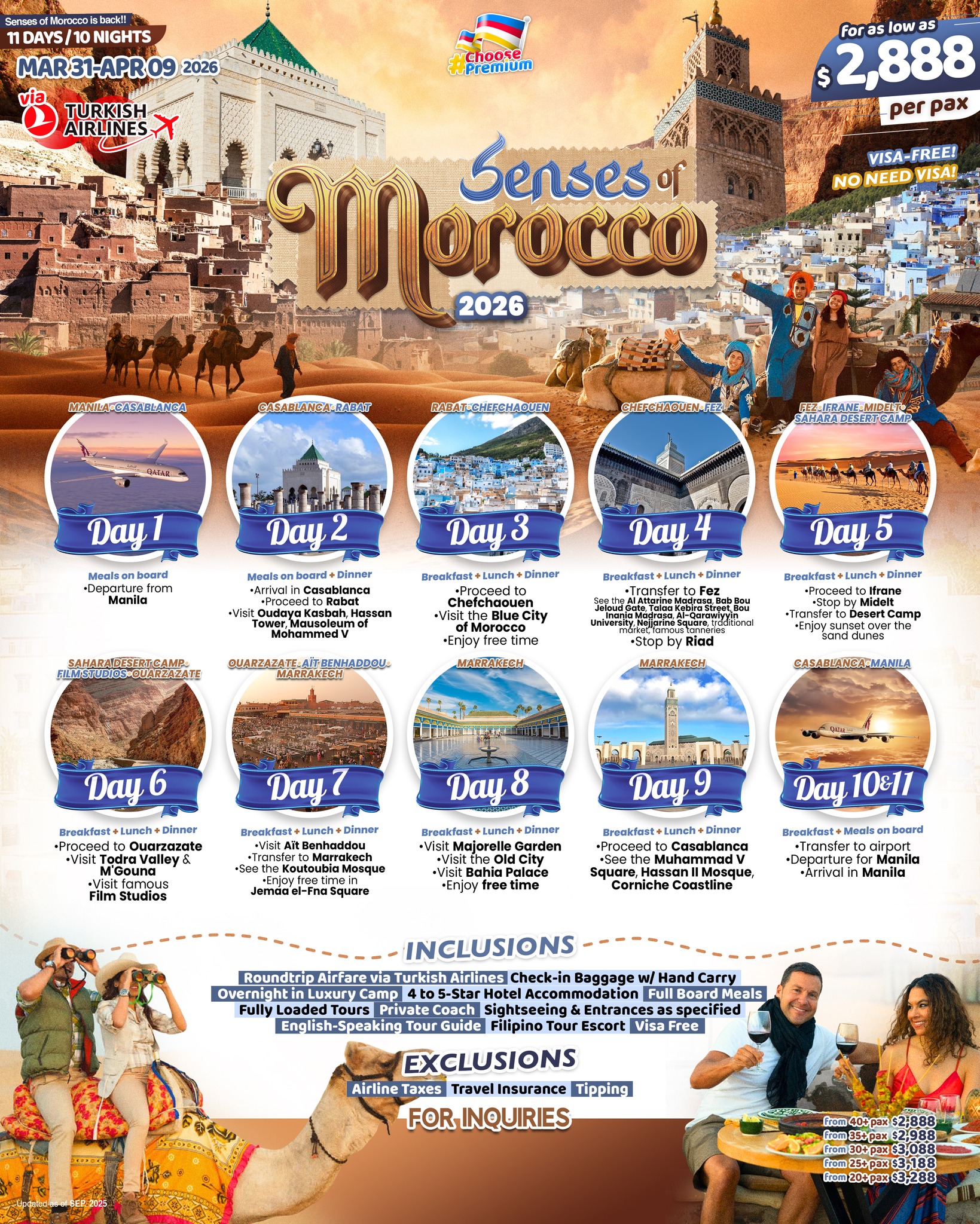 Senses of Morocco 2026 Tour Package